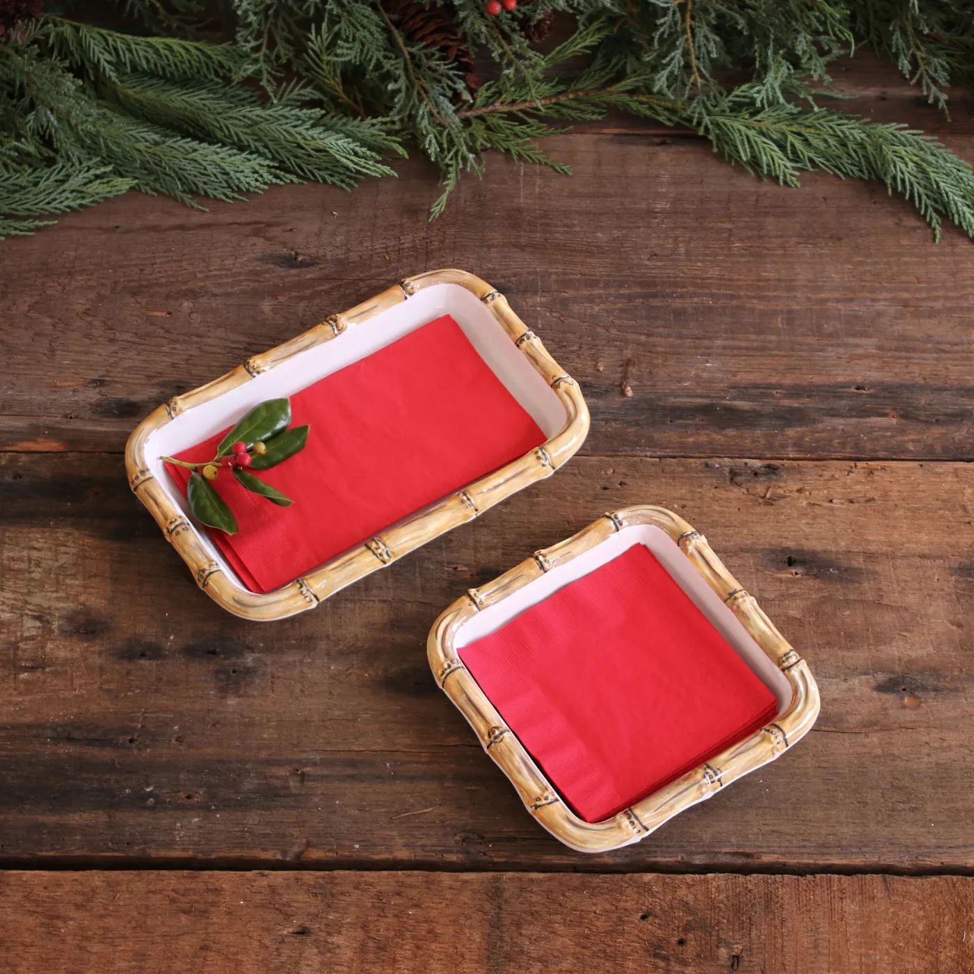 Sale VIDA Bamboo Guest Towel Holder (White and Natural) GARDEN Bamboo|View All Vida