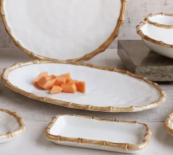 Sale VIDA Bamboo Guest Towel Holder (White and Natural) GARDEN Bamboo|View All Vida