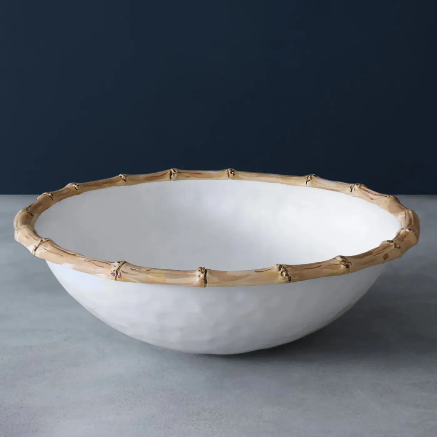New VIDA Bamboo Large Salad Bowl (White and Natural) GARDEN Bamboo|View All Vida