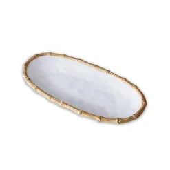 Discount VIDA Bamboo Medium Oval Platter (White and Natural) GARDEN Bamboo|View All Vida
