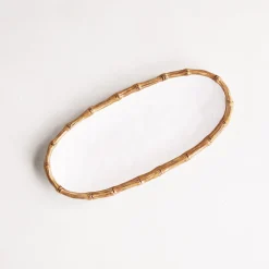 Discount VIDA Bamboo Medium Oval Platter (White and Natural) GARDEN Bamboo|View All Vida