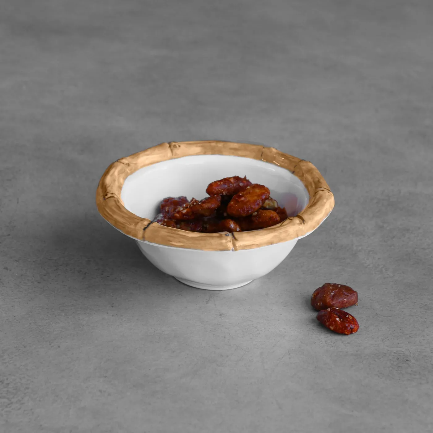 VIDA Bamboo Mini Dip Bowl (White and Natural) View All Vida|VIDA Bamboo