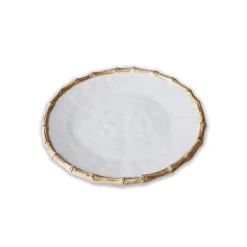 New VIDA Bamboo Round Platter (White and Natural) GARDEN Bamboo|View All Vida
