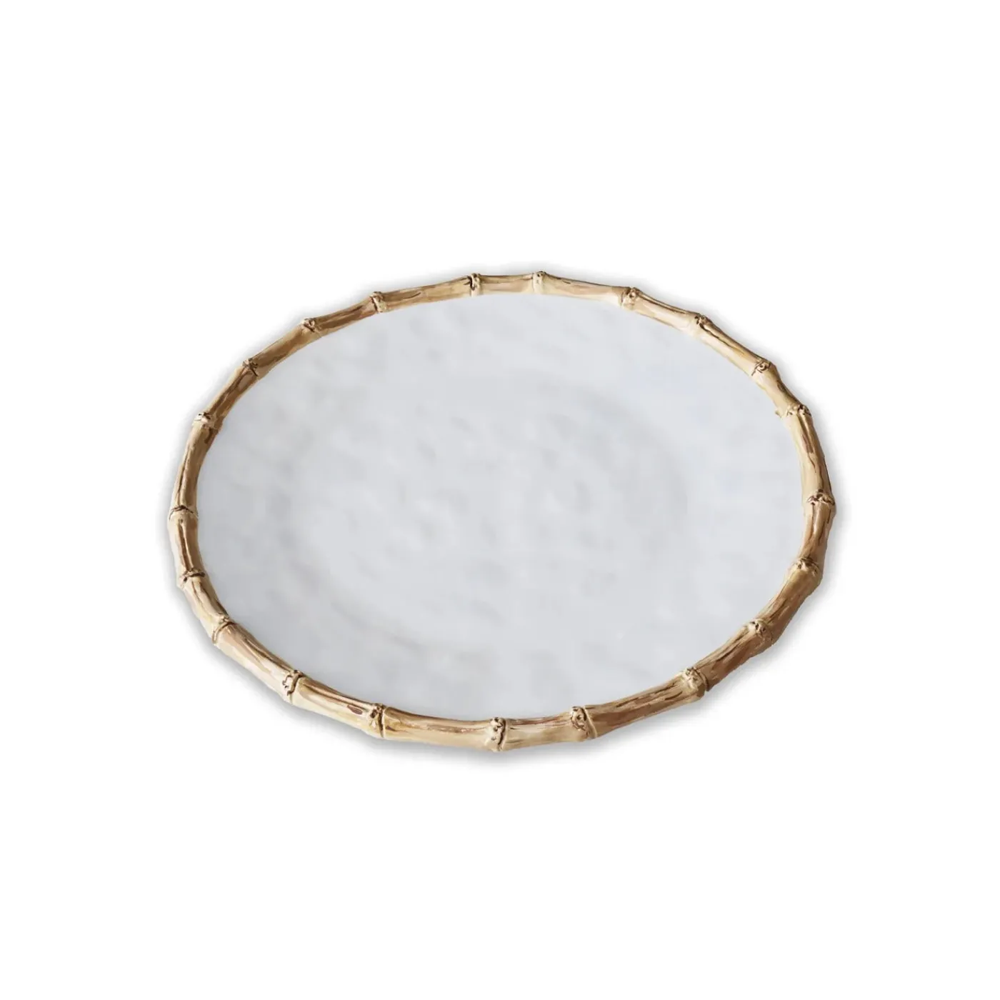 New VIDA Bamboo Round Platter (White and Natural) GARDEN Bamboo|View All Vida