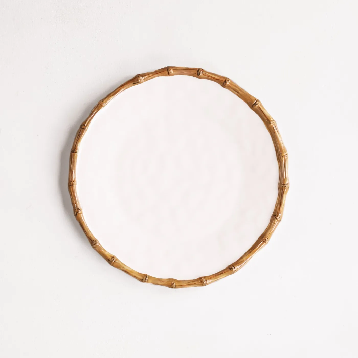 New VIDA Bamboo Round Platter (White and Natural) GARDEN Bamboo|View All Vida