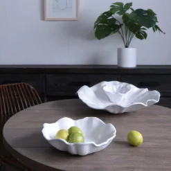 Discount VIDA Bloom Medium Wavy Bowl (White) View All Vida|VIDA Bloom