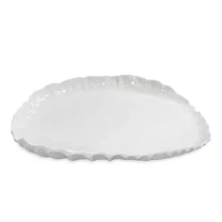 Sale VIDA Bloom Pinched Large Oval Platter (White) View All Vida|Platters