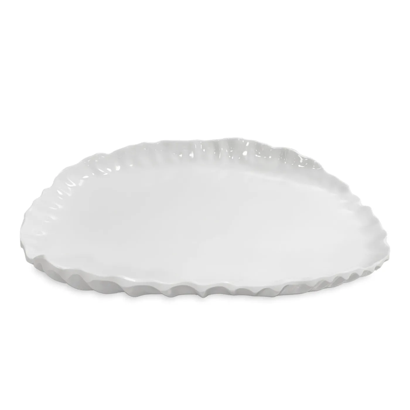 Sale VIDA Bloom Pinched Large Oval Platter (White) View All Vida|Platters