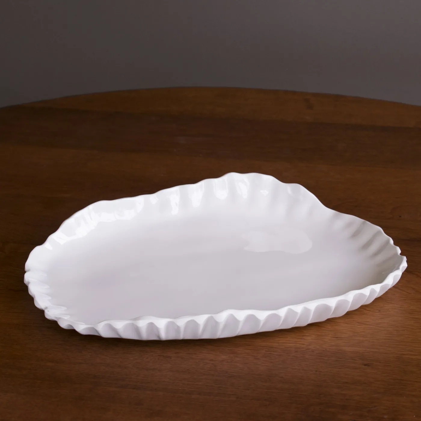 Sale VIDA Bloom Pinched Large Oval Platter (White) View All Vida|Platters
