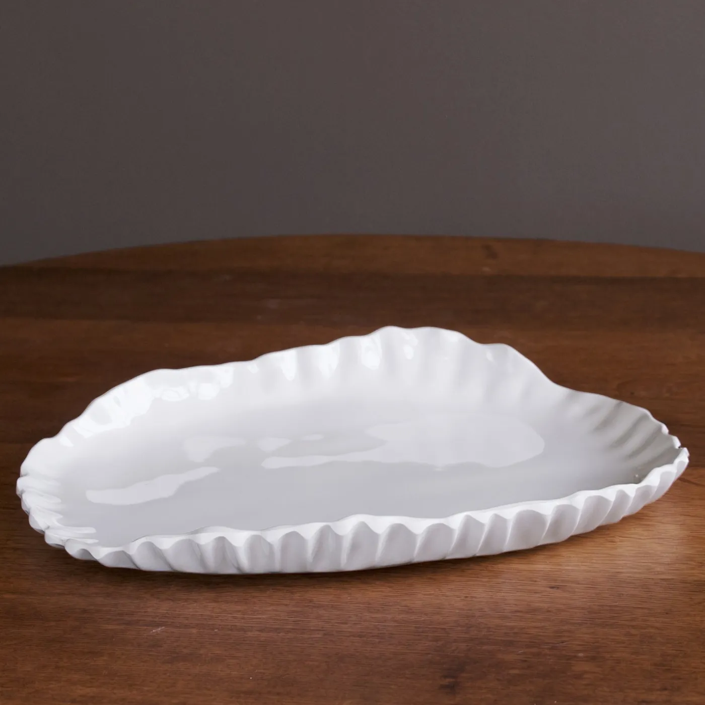 Sale VIDA Bloom Pinched Large Oval Platter (White) View All Vida|Platters