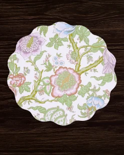 Best VIDA Blooms & Branches Reversible Round Placemats Set of 4 Pastel Pink View All Vida|VIDA Bloom