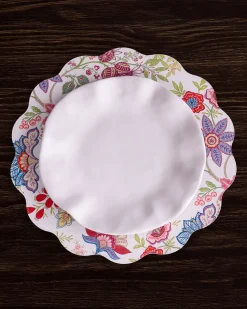 Discount VIDA Blooms & Branches Reversible Round Placemats Set of 4 Periwinkle View All Vida|VIDA Bloom