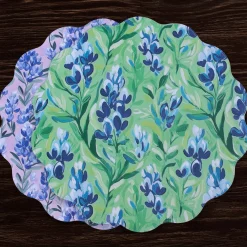 Best VIDA Bluebells & Flowers Reversible Round Placemats Set of 4 (Pink & G View All Vida|Placemats