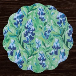 Best VIDA Bluebells & Flowers Reversible Round Placemats Set of 4 (Pink & G View All Vida|Placemats
