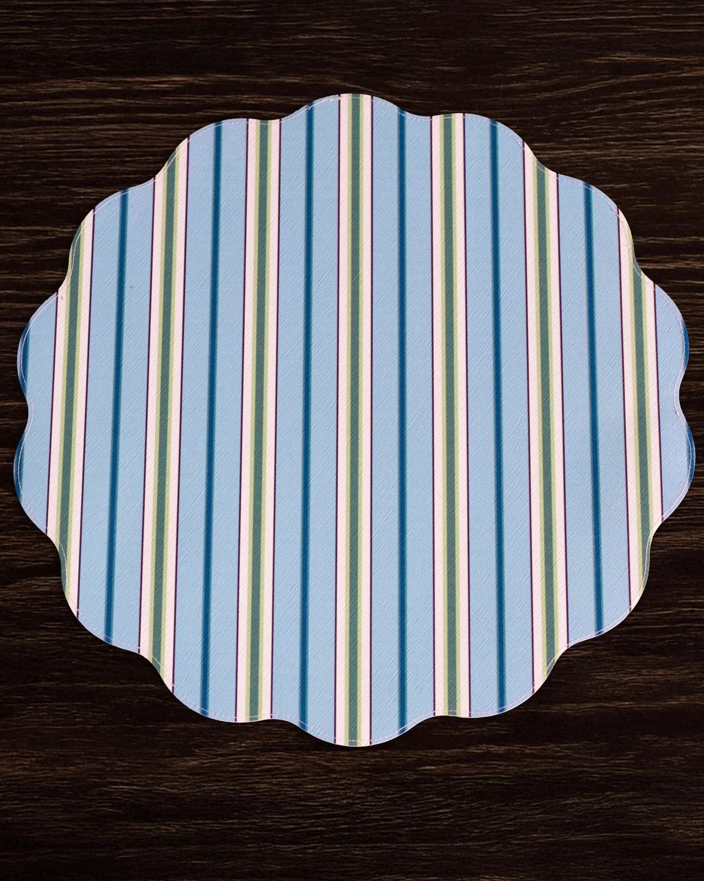Hot VIDA Bluebonnet & Stripes Reversible Round Placemats Set of 4 Blue & G View All Vida|VIDA Bloom