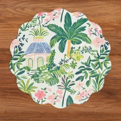 Outlet VIDA Cabana Reversible Round Placemats Set of 4 Pink & Green View All Vida|Placemats