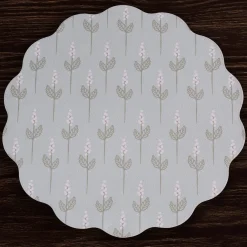 VIDA Chinoiserie Reversible Round Placemats Set of 4 Light Teal & Whit View All Vida|Placemats