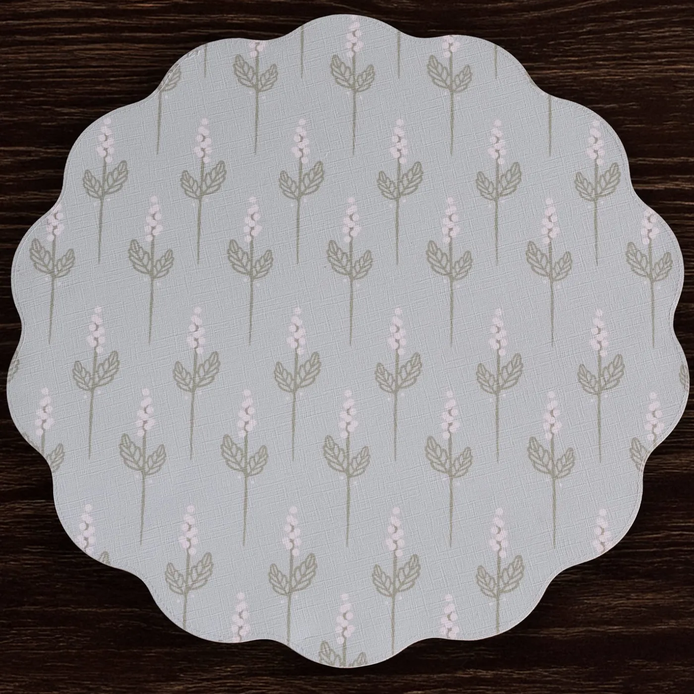 VIDA Chinoiserie Reversible Round Placemats Set of 4 Light Teal & Whit View All Vida|Placemats