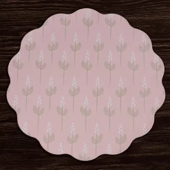 Online VIDA Chinoiserie Reversible Round Placemats Set of 4 Pink & White View All Vida|Placemats