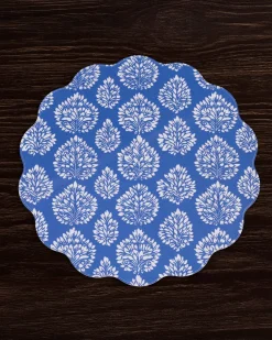 New VIDA Chinoiserie Reversible Round Placemats Set of 4 Blue & White View All Vida|Placemats