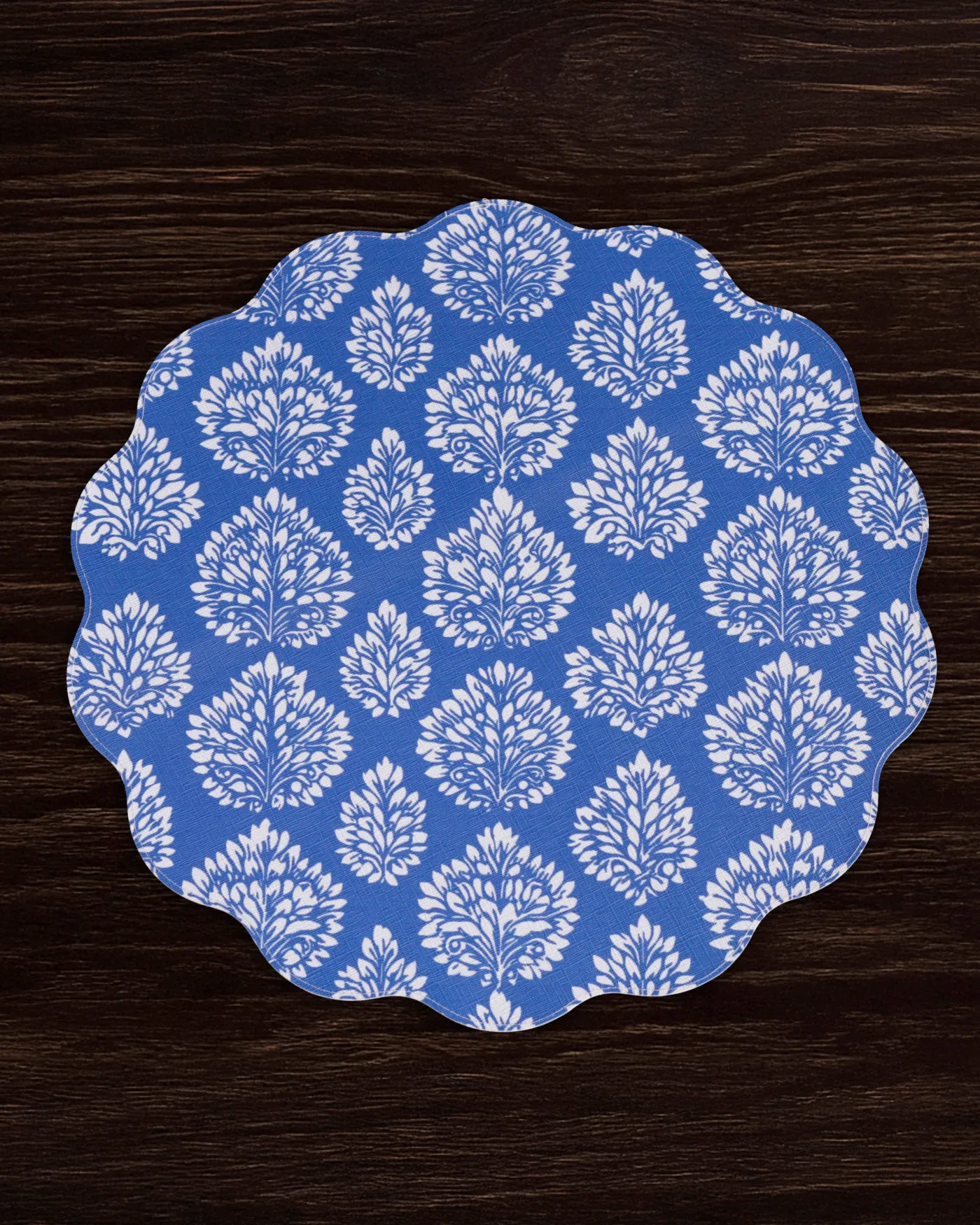 New VIDA Chinoiserie Reversible Round Placemats Set of 4 Blue & White View All Vida|Placemats