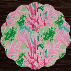 New VIDA Coral Reef Reversible Round Placemats Set of 4 (Multi) View All Vida|Placemats
