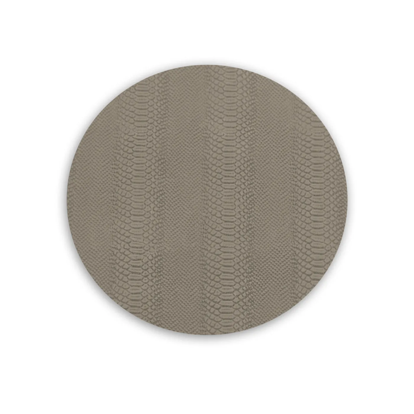 Clearance VIDA Croc Reversible 15.5" Round Placemats Set of 4 (Salmon and Taupe) PIELES Croc|Placemats