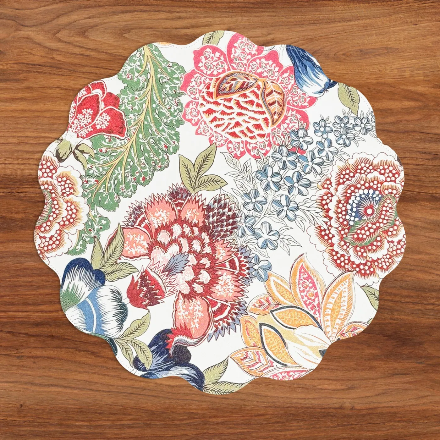 VIDA Eggplant and Pink Reversible Round Placemats Set of 4 Blue & Pink View All Vida|Placemats