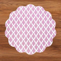 VIDA Eggplant and Pink Reversible Round Placemats Set of 4 Blue & Pink View All Vida|Placemats