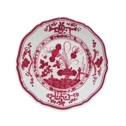 Online VIDA Faenza 9" Salad Plate Set of 4 White and Red View All Vida|Gifts Under $99