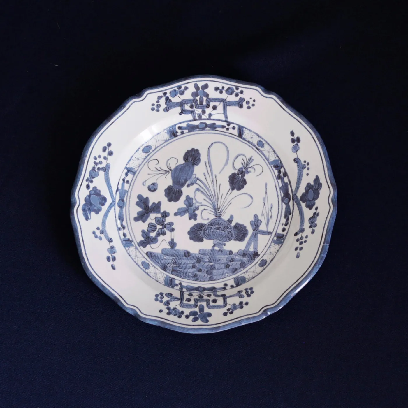 Outlet VIDA Faenza 9" Salad Plate Set of 4 White and Blue View All Vida|Dinnerware