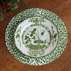 Online VIDA Faenza 9" Salad Plate Set of 4 White and Green View All Vida|Dinnerware