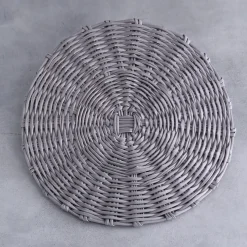 Outlet VIDA Faux Wicker Placemats Set of 4 (Grey) View All Vida|Placemats