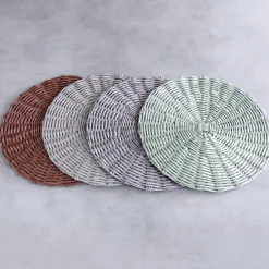 New VIDA Faux Wicker Placemats Set of 4 (Seagrass) View All Vida|Placemats