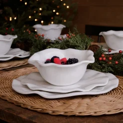 Online VIDA Havana 11" Dinner Plate Set of 4 (White) View All Vida|VIDA Havana