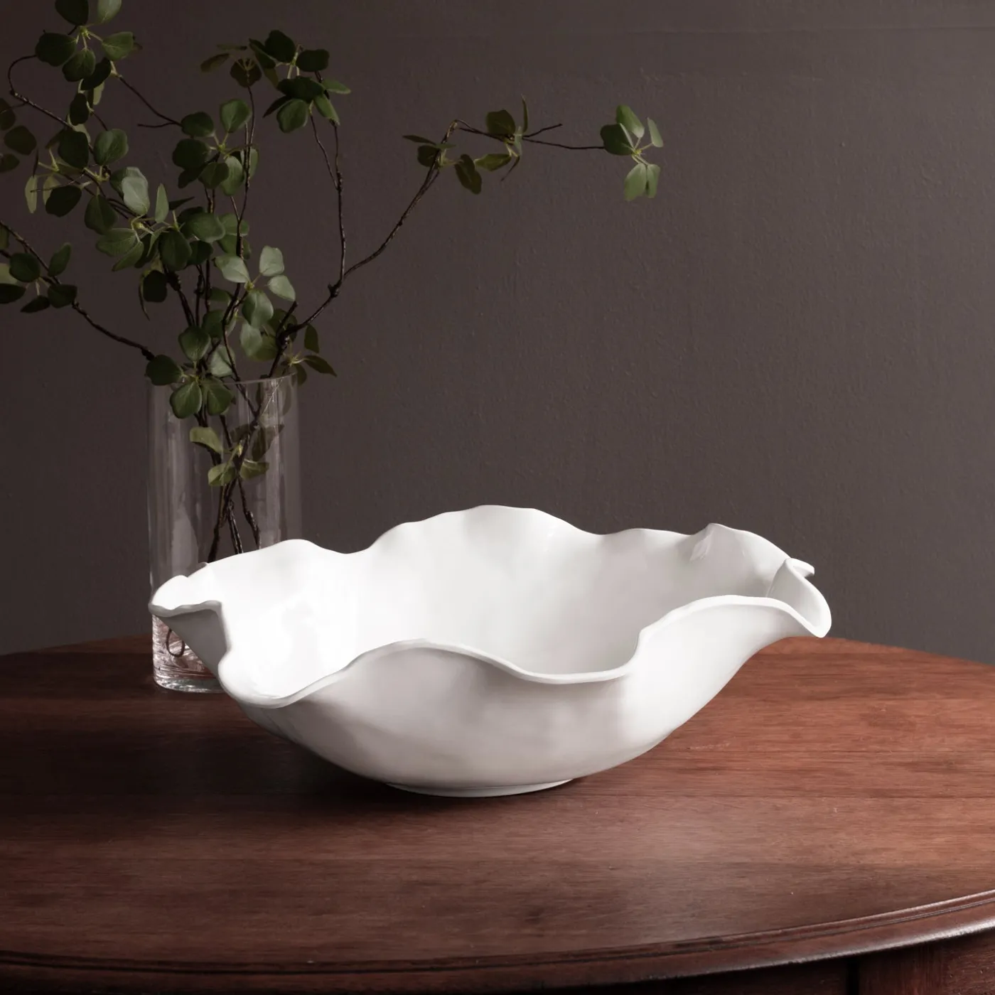 Sale VIDA Havana Extra Large Round Centerpiece (White) View All Vida|Centerpiece