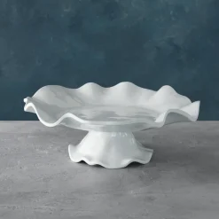 New VIDA Havana Pedestal Cake Plate White View All Vida|VIDA Havana