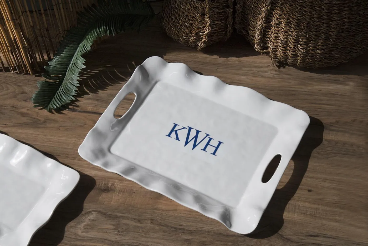 Best VIDA Havana Rectangular Tray with Handles (White) View All Vida|VIDA Havana