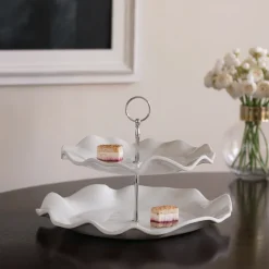 Clearance VIDA Havana Two Tiered Server (White) View All Vida|Gifts Under $99