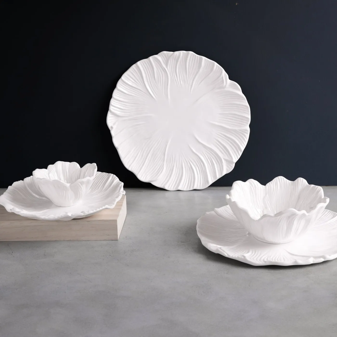 New VIDA Lettuce 9" Salad Plate Set of 4 (White) View All Vida|VIDA Lettuce