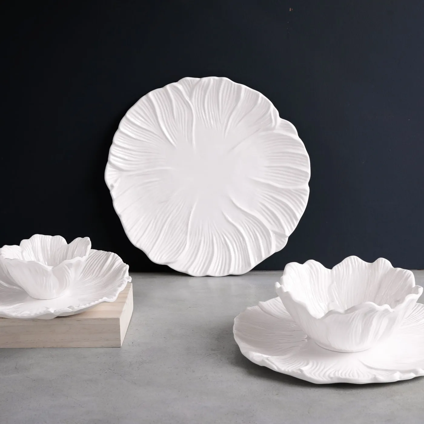 Discount VIDA Lettuce Mini Dip Bowl Set of 4 (White) View All Vida|VIDA Lettuce