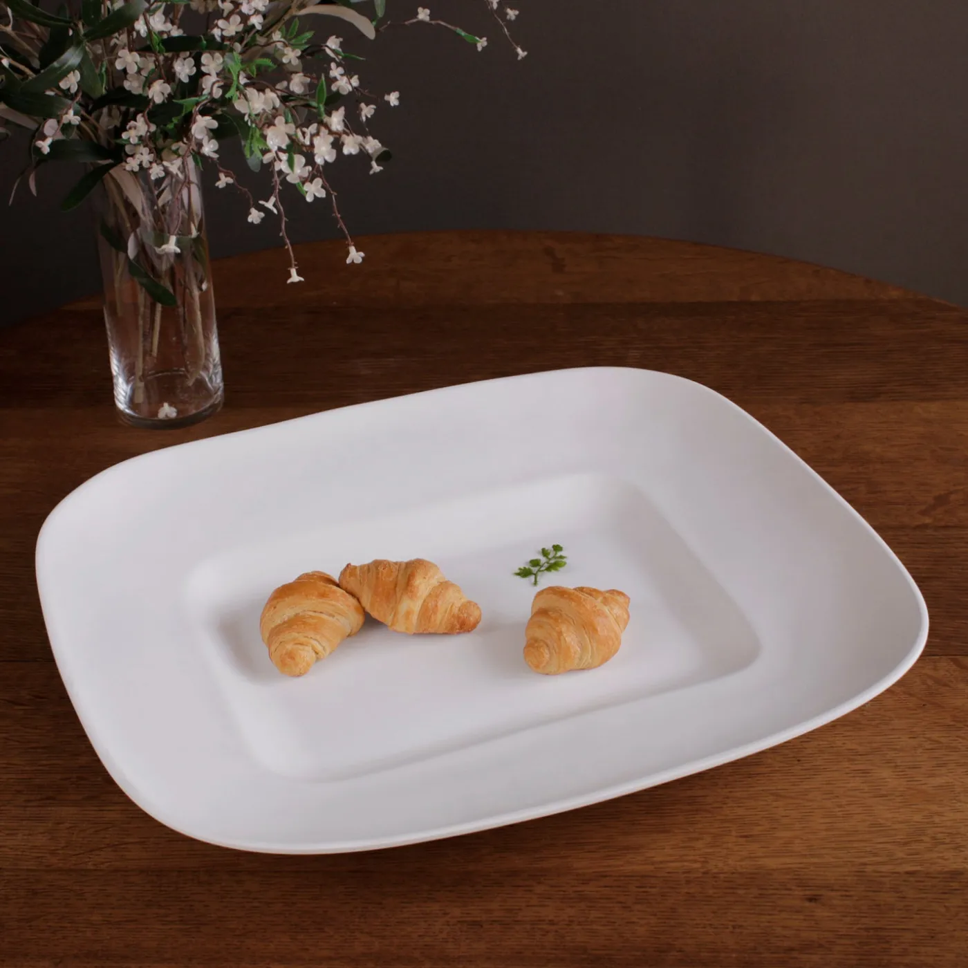 Best VIDA Nube Extra Large Rectangle Centerpiece (White) View All Vida|Centerpiece