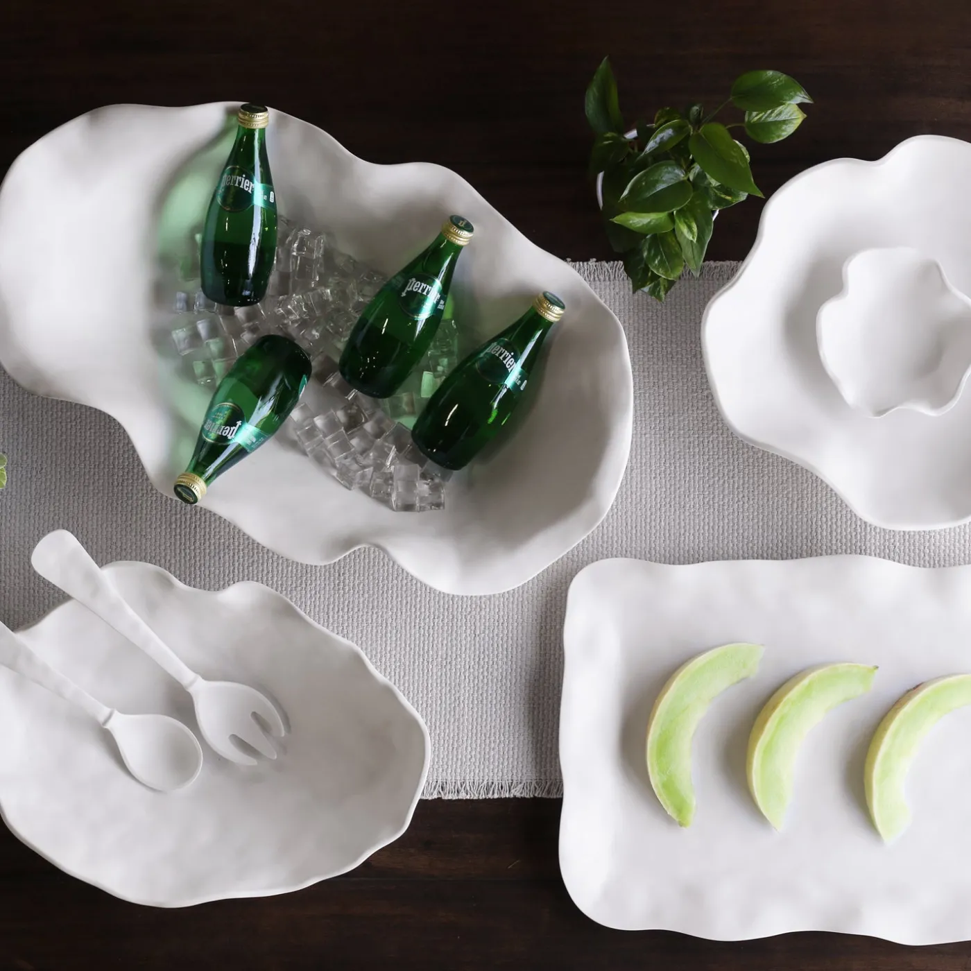 New VIDA Nube Large Salad Servers (White) View All Vida|VIDA Nube