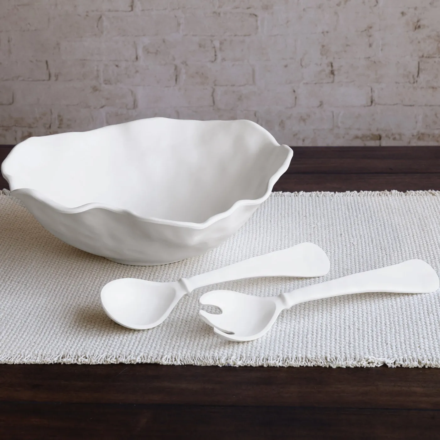 New VIDA Nube Large Salad Servers (White) View All Vida|VIDA Nube