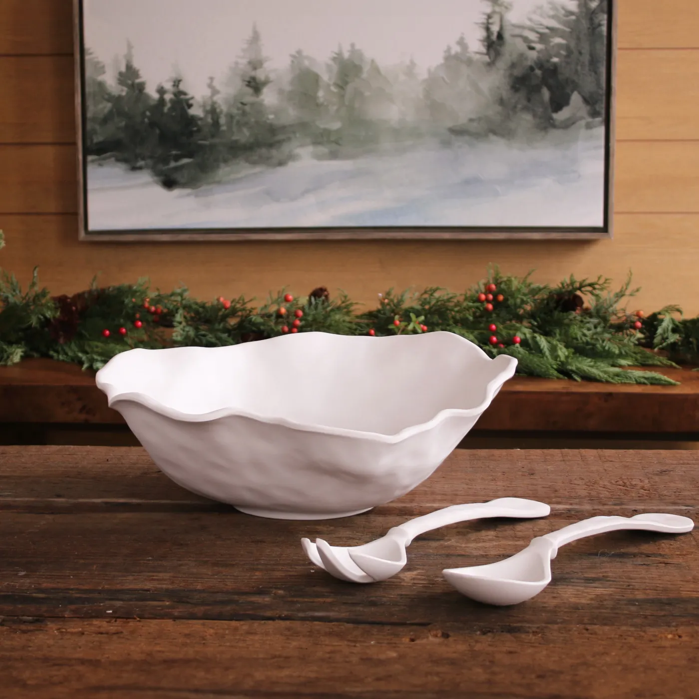 New VIDA Nube Large Salad Servers (White) View All Vida|VIDA Nube