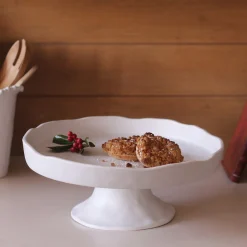New VIDA Nube Round Pedestal Cake Plate (White) View All Vida|VIDA Nube
