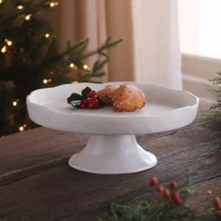 New VIDA Nube Round Pedestal Cake Plate (White) View All Vida|VIDA Nube