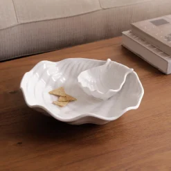 Clearance VIDA Ocean Shell Chip & Dip (White) View All Ocean|View All Vida