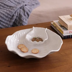 Clearance VIDA Ocean Shell Chip & Dip (White) View All Ocean|View All Vida