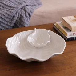 Clearance VIDA Ocean Shell Chip & Dip (White) View All Ocean|View All Vida
